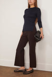 Apiece Apart Sweaters Fine Gauge Second Skin Sweater in Navy Apiece Apart Fine Gauge Second Skin Sweater in Navy