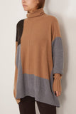 Apiece Apart Sweaters Oversized Turtleneck Sweater in Grey Combo Apiece Apart Oversized Turtleneck Sweater in Grey Combo
