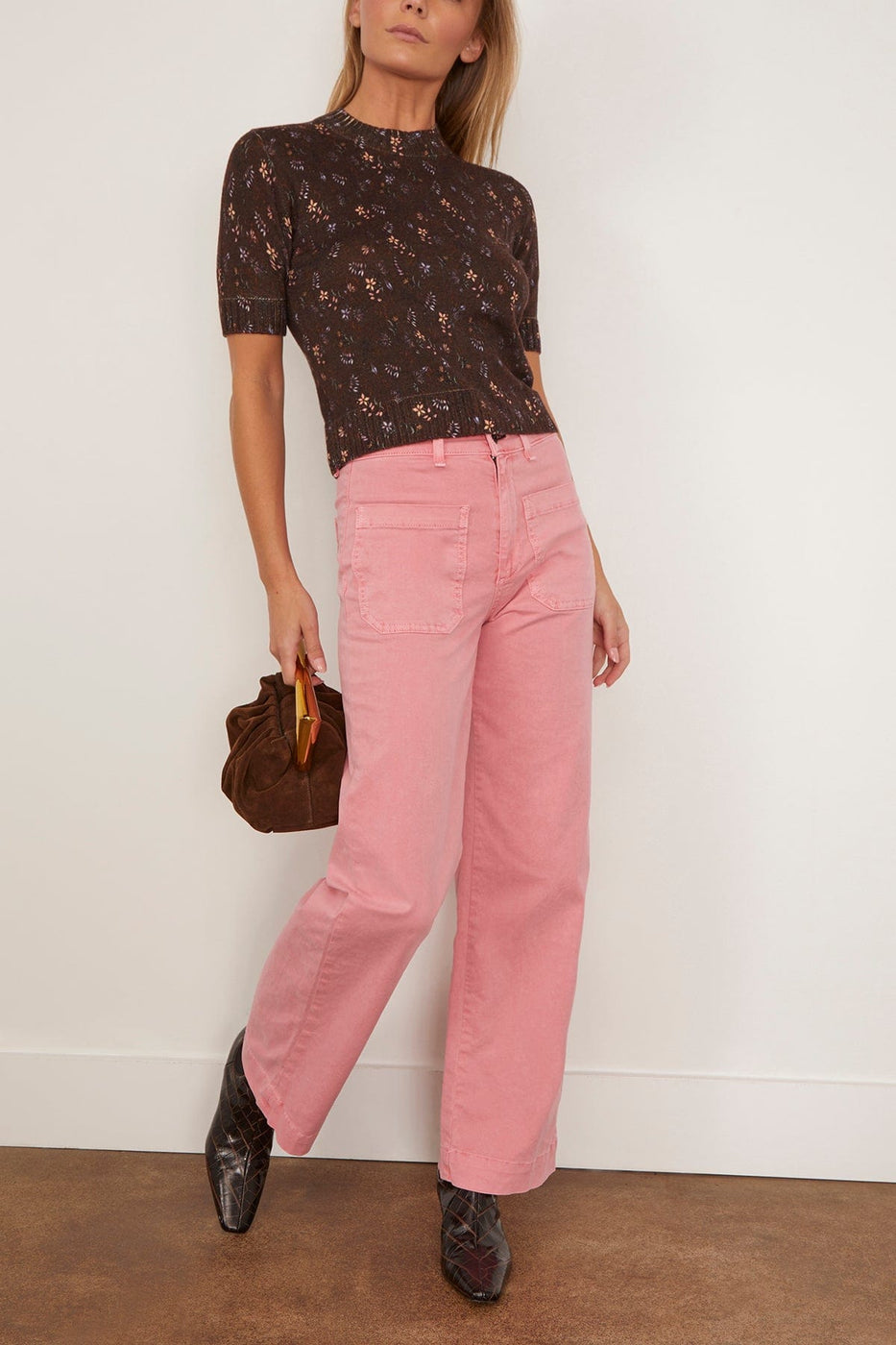 Askk NY Sailor Twill Pant in Washed Pink