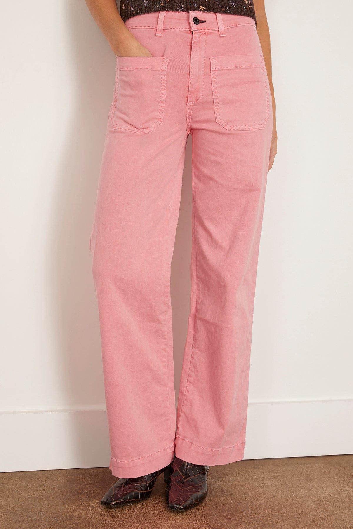 Askk NY Sailor Twill Pant in Washed Pink
