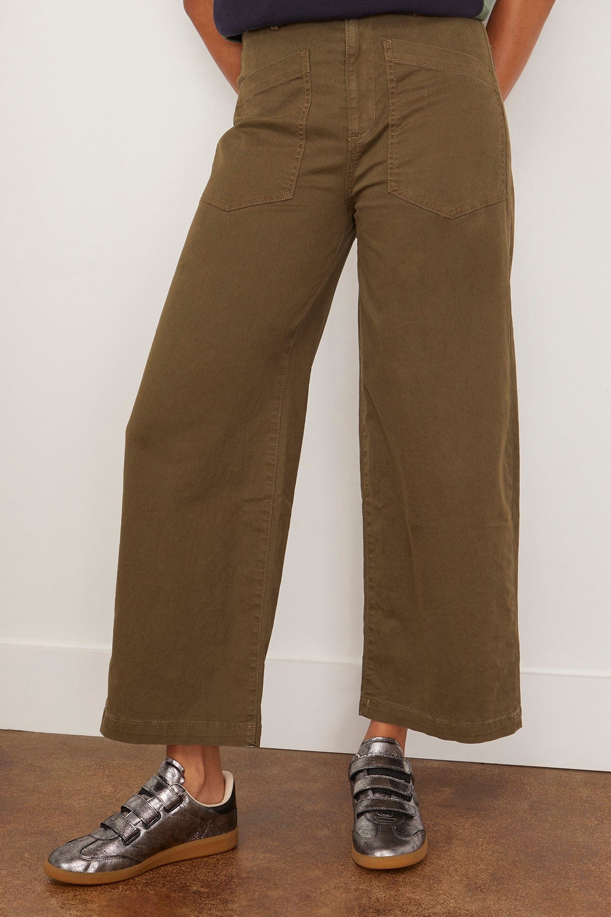 Askk NY Pants Virginia Pant in Safari Green Askk NY Virginia Pant in Safari Green