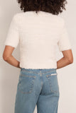 Balmain Light Knit Tweed Cardigan in White
