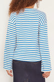 Apiece Apart Tops Barca Long Sleeve Top in Cobalt/Cream Stripe Apiece Apart Barca Long Sleeve Top in Cobalt/Cream Stripe