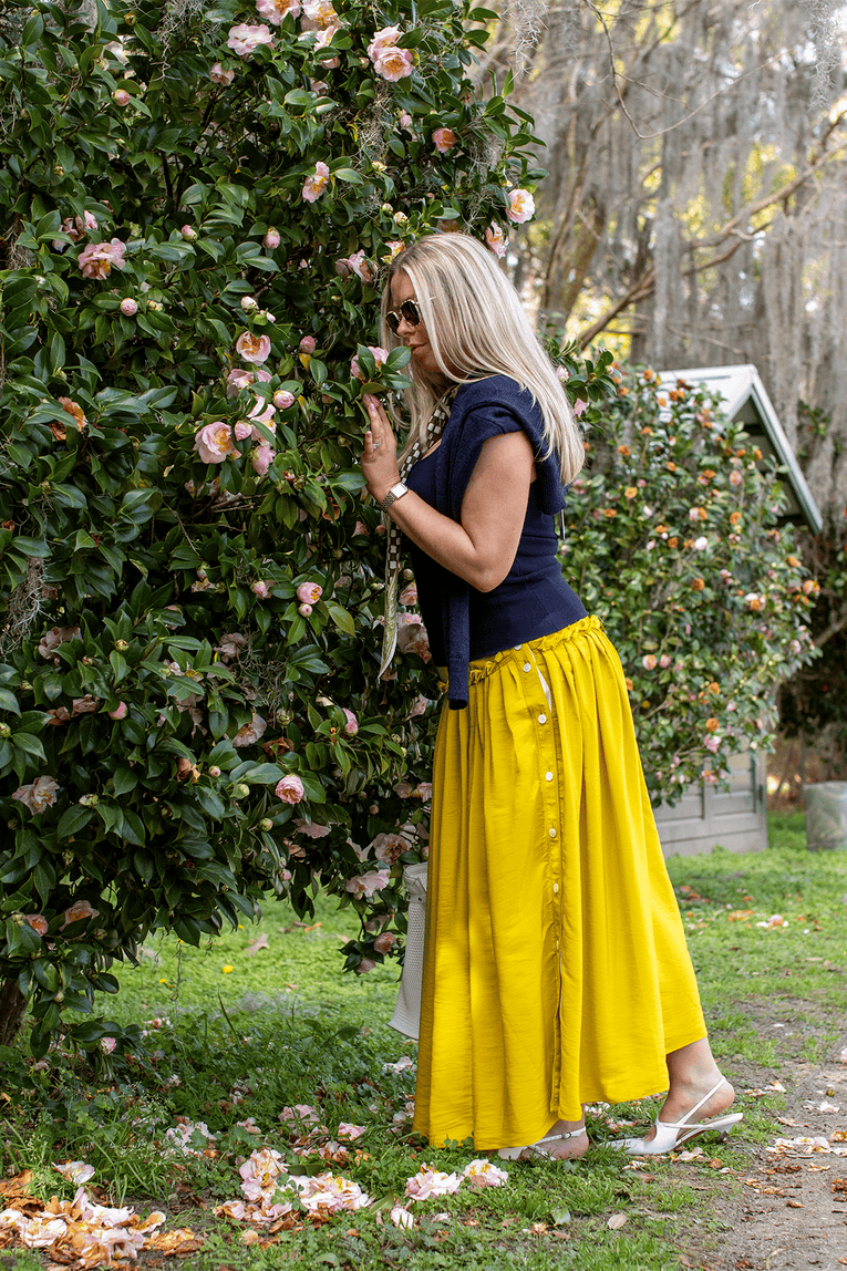 Lanvin Basque Skirt in Chamomile