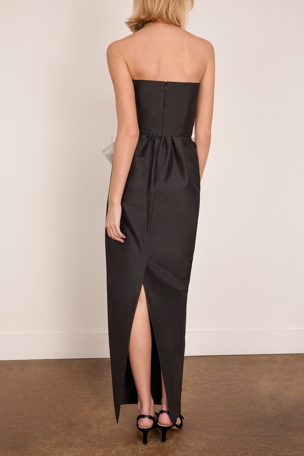 bernadette dress black Bernadette Black tulle-panelling satin maxi dress (Final Sale), L / Black