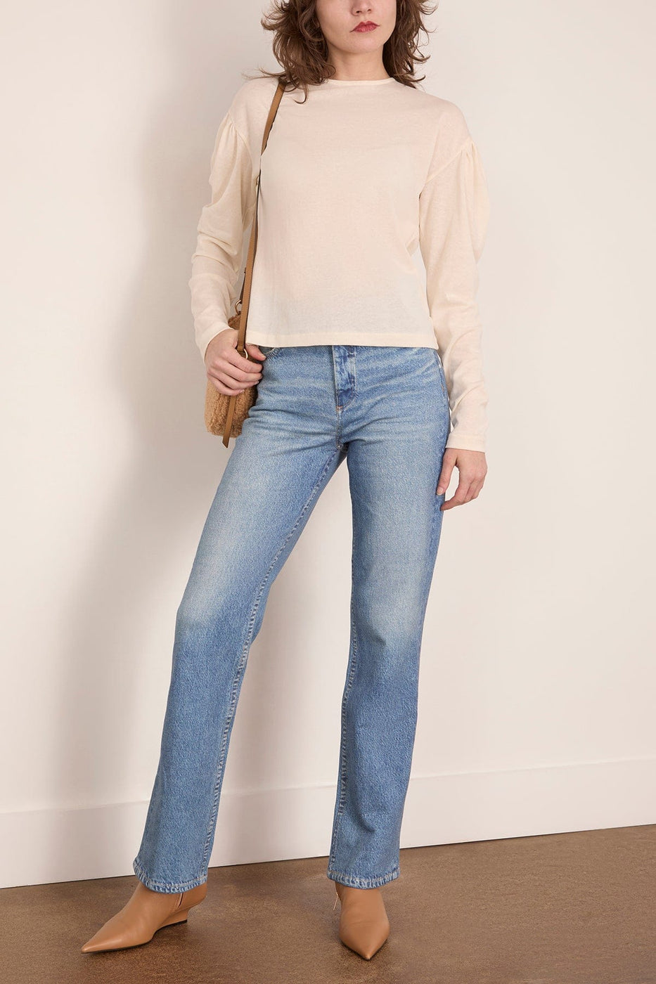 Bite Studios Dropped Shoulder Top in Off-White