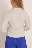Bite Studios Dropped Shoulder Top in Stone Blue