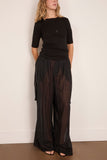 Bite Studios Leo Buttoned Rib Merino Top in Black