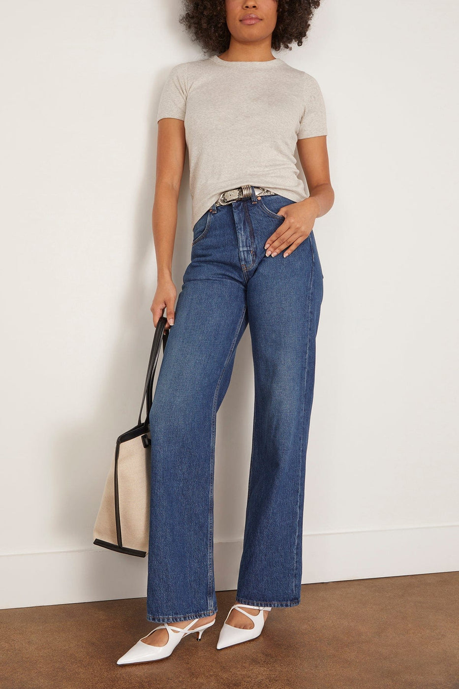 Bite Studios Ease Organic Cotton Denim Jean in Mid Blue