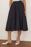 Bite Studios Maxime Pinstriped Wool Skirt in Dark Navy