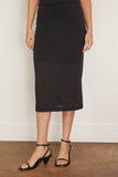 Bite Studios Moon Sheer Organic Cotton Crepe Skirt in Black