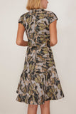 Bite Studios Shield Jacquard Wool Mini Dress in Autumn Field