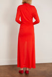 Bite Studios Stage Sheer Organic Cotton Layered Dress in Scarlet