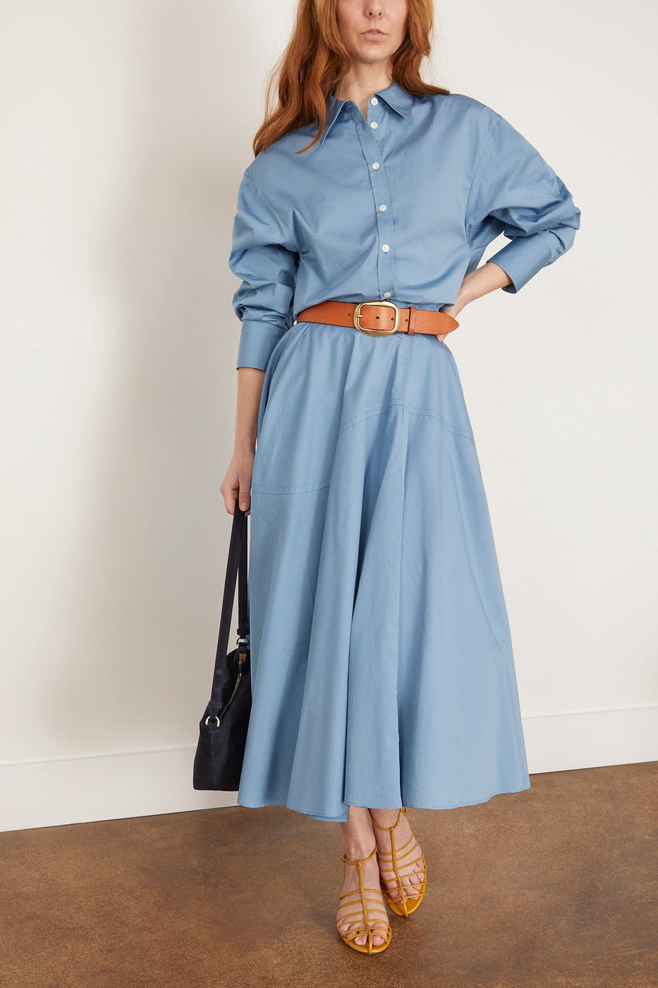 Bite Studios Tops Vera Cotton Poplin Shirt in Lobelia Bite Studios Vera Cotton Poplin Shirt in Lobelia