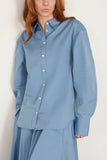 Bite Studios Tops Vera Cotton Poplin Shirt in Lobelia Bite Studios Vera Cotton Poplin Shirt in Lobelia