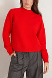 Bite Studios View Round-Neck Knit Sweater in Scarlet
