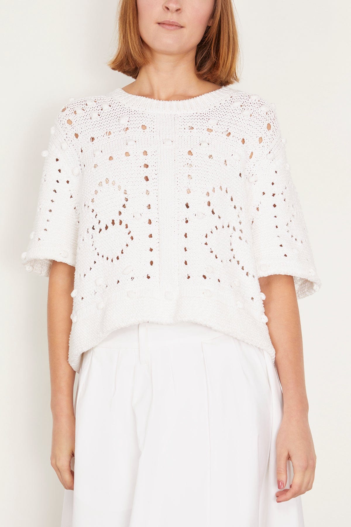 Dorothee Schumacher Tops Bohemian Mood Pullover in Pure White Dorothee Schumacher Bohemian Mood Pullover in Pure White