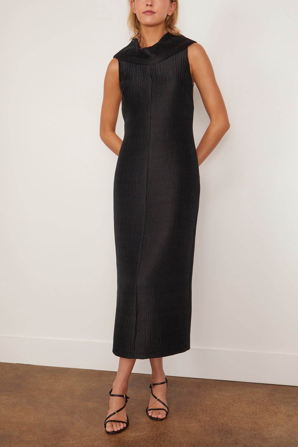 Brandon Maxwell Blair Sheath Dress in Black