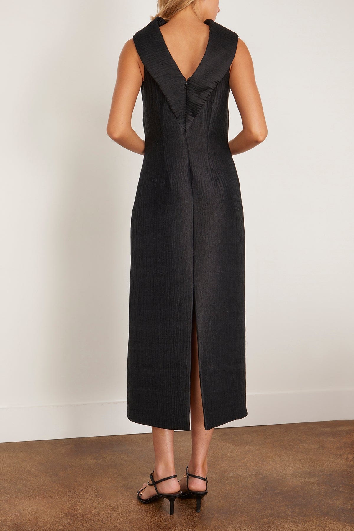 Brandon Maxwell Blair Sheath Dress in Black