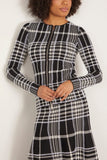 Brandon Maxwell The Greer Zip Front Knit Cardigan in Black Plaid