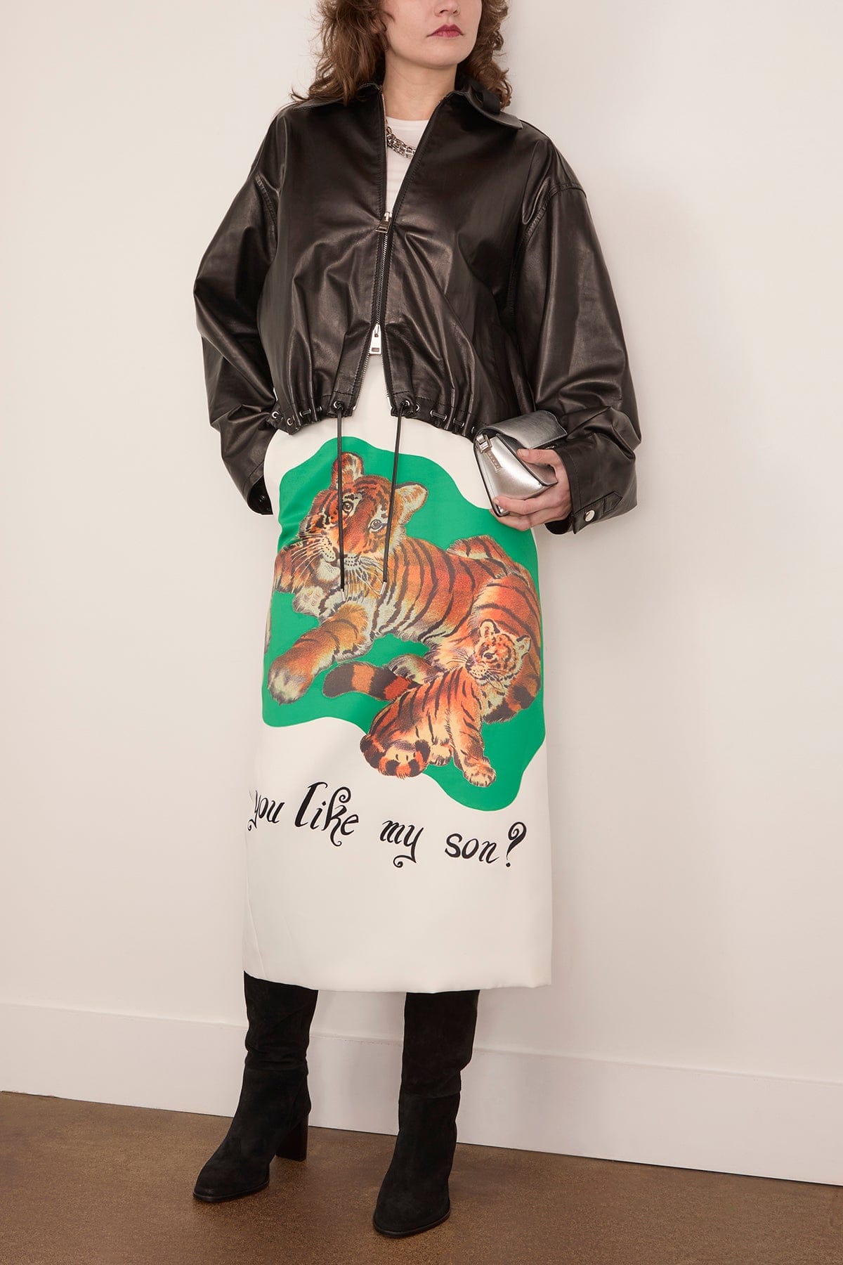 Brandon Maxwell The Leland Leather Jacket in Black