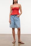 Staud Ayla Linen Tank in Tomato