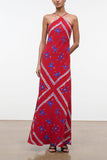Staud Cubism Dress in Painted Foulard