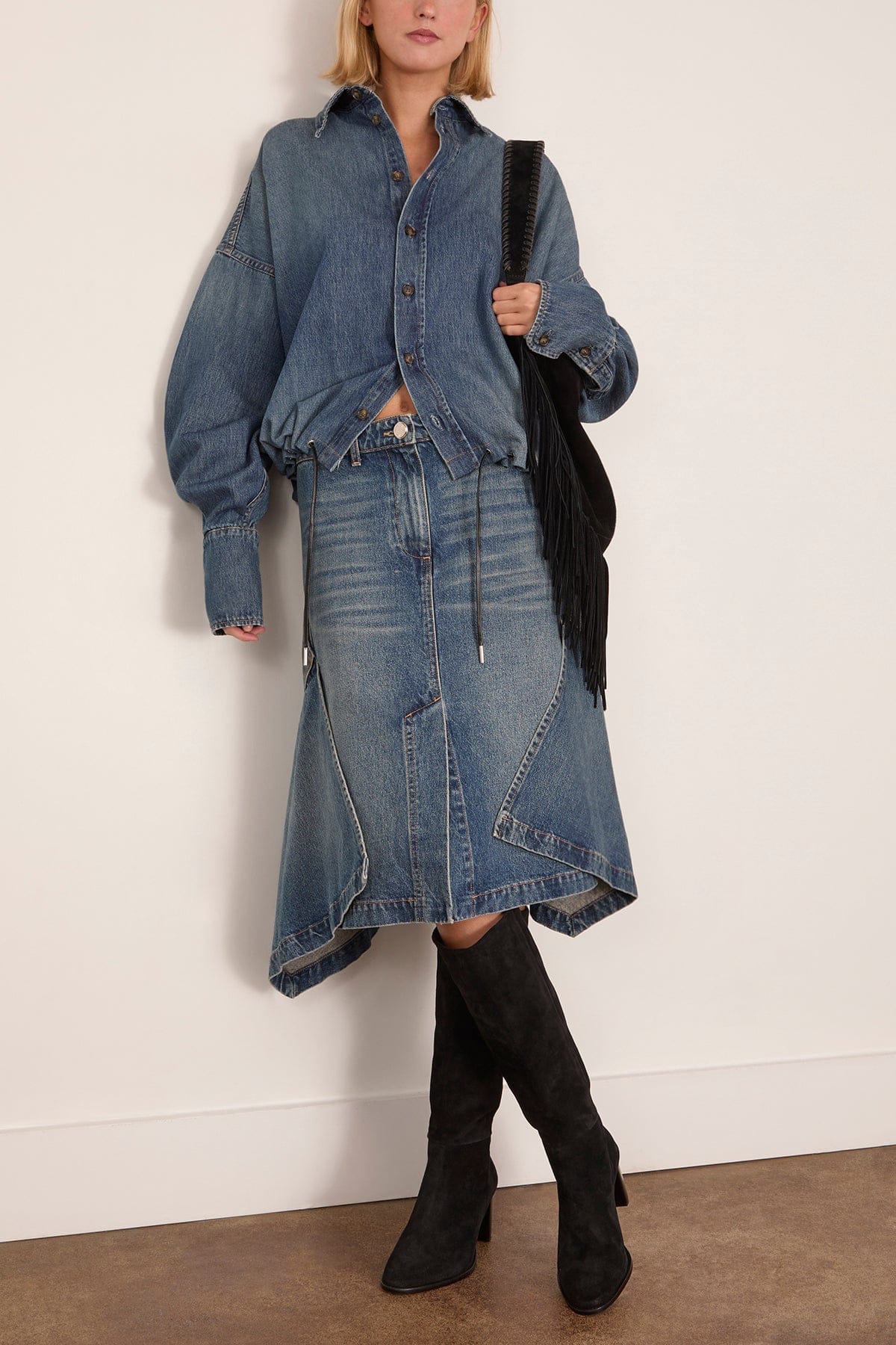 Brandon Maxwell The Frankie Skirt in Dakota Wash – Hampden Clothing