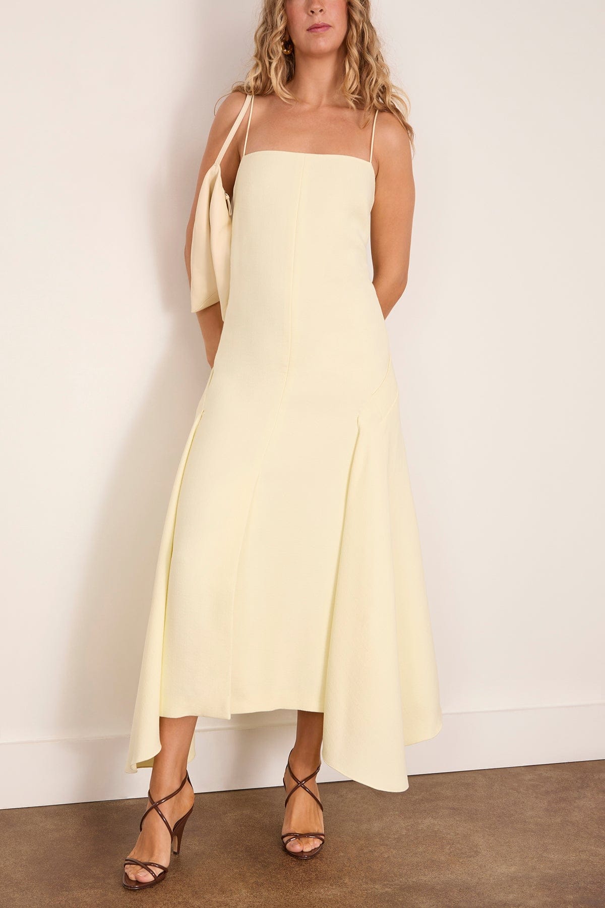 Brandon Maxwell The Darby Dress in Lemon Ice Hampden Clothing Brandon Maxwell The Darby Dress in Lemon Ice Hampden Clothing