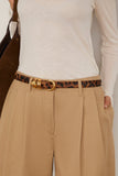 Dehanche Hollyhock Belt in Dark Jaguar Ponyhair/Gold