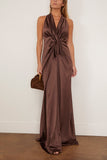 Delphine Ava Gown in Chocolate