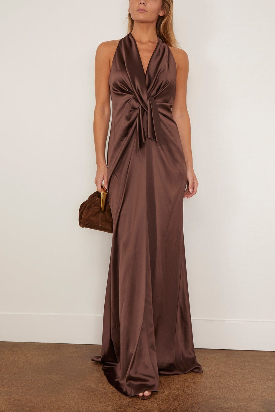 Delphine Ava Gown in Chocolate