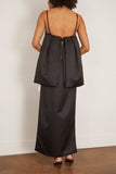 Delphine Cleo Dress in Noir/Ivory