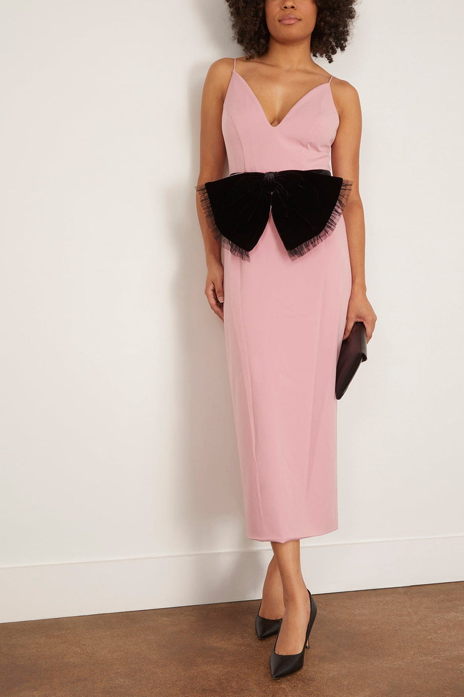 Delphine Dress in Rose Quartz/Nori Multi