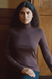 Flore Flore Dinah Turtleneck in Choco Plum