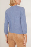 Dorothee Schumacher Sweaters Fluffy Statements Cardigan in Medium Denim Blue Dorothee Schumacher Fluffy Statements Cardigan in Medium Denim Blue