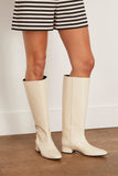 Dorothee Schumacher Subtle Shine Riding Boot in Dark Cream