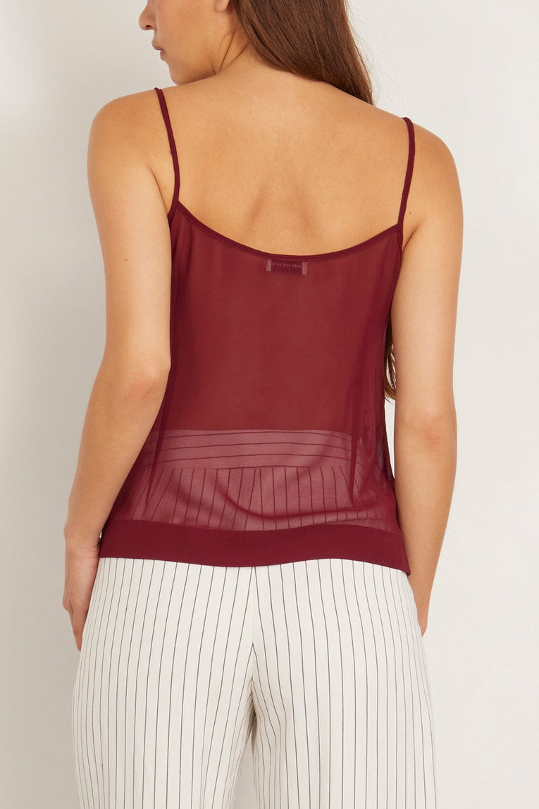 Dries Van Noten Calipso Top in Bordeaux