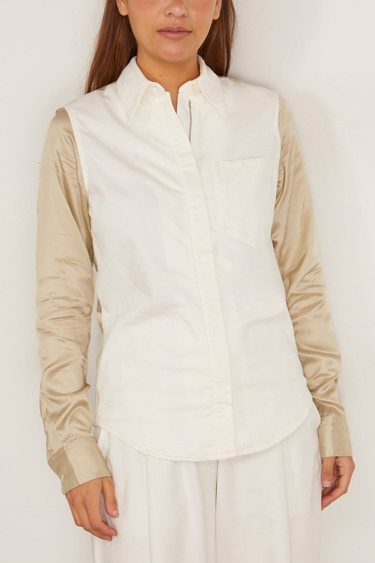 Dries Van Noten Chawy Denim Shirt in Off White