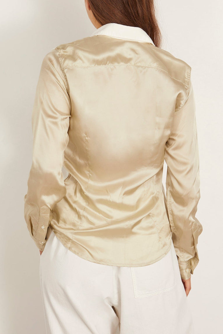 Dries Van Noten Chawy Denim Shirt in Off White