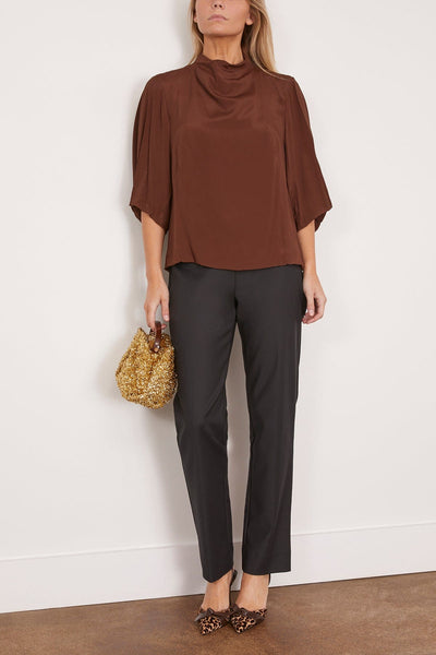 Dries Van Noten Tops Clari Solid Shirt in Brown Dries Van Noten Clari Solid Shirt in Brown