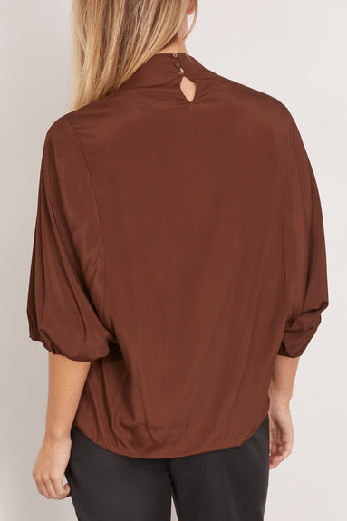 Dries Van Noten Tops Clari Solid Shirt in Brown Dries Van Noten Clari Solid Shirt in Brown