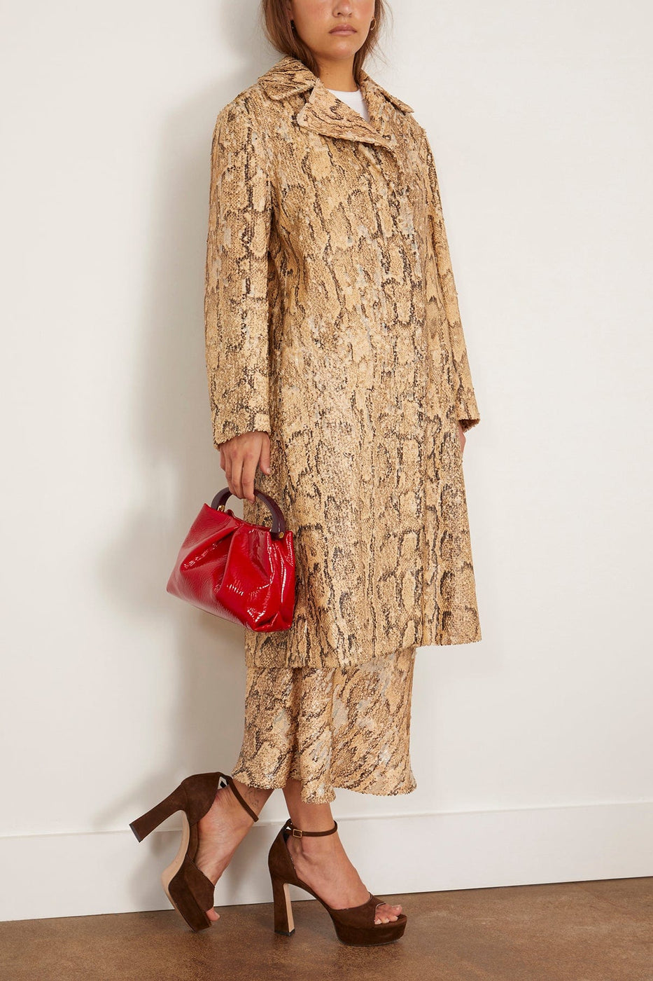 コート Dries Van Noten Ricca Emb Long Coat Dries Van Noten Ricca Embroidered Coat in Beige – Hampden