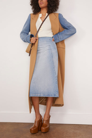 Dries Van Noten Skirts Sibyl Denim Skirt in Light Blue Dries Van Noten Sibyl Denim Skirt in Light Blue