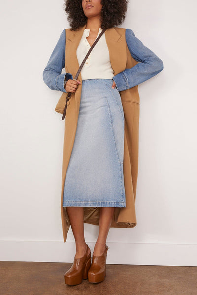 Dries Van Noten Skirts Sibyl Denim Skirt in Light Blue Dries Van Noten Sibyl Denim Skirt in Light Blue