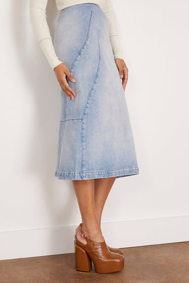 Dries Van Noten Skirts Sibyl Denim Skirt in Light Blue Dries Van Noten Sibyl Denim Skirt in Light Blue