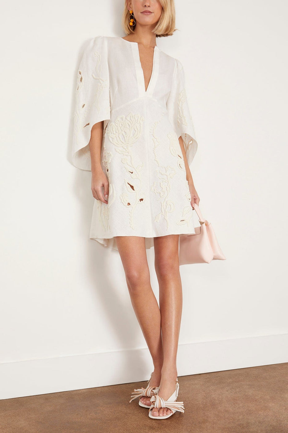 Dorothee Schumacher Casual Dresses Embroidered Beauty Dress in Camellia White Dorothee Schumacher Embroidered Beauty Dress in Camellia White