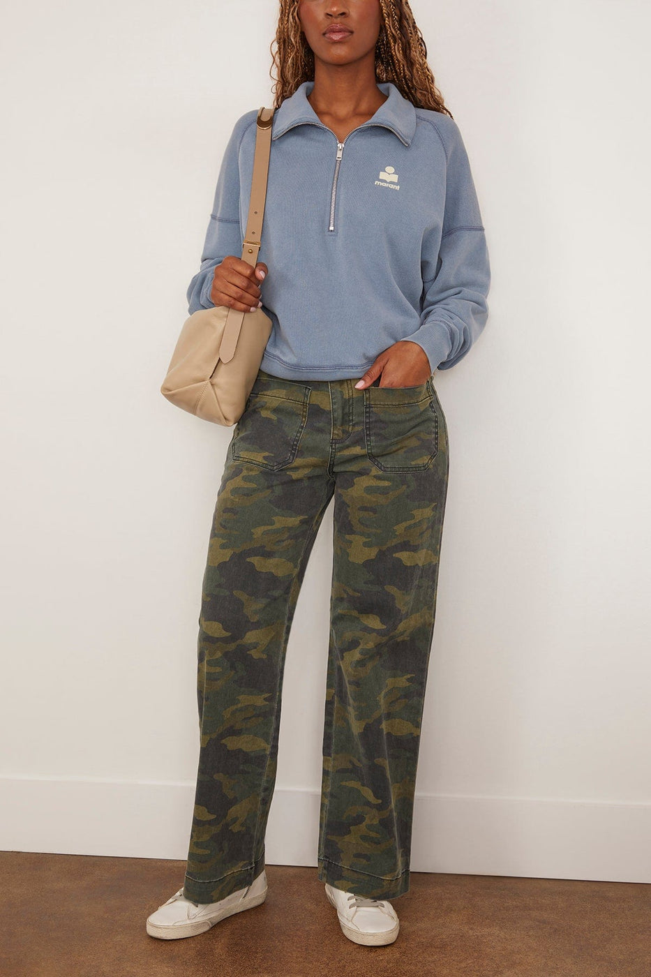 Etoile Isabel Marant Ross Sweatshirt in Slate Blue/Ecru