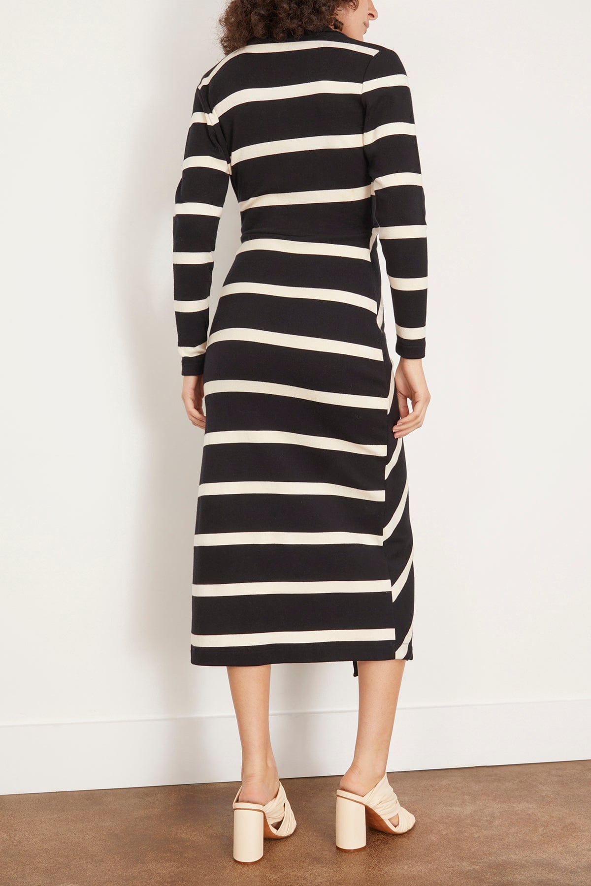 Tanya Taylor Casual Dresses Ellicot Dress in Black/Chalk Wide Stripe Tanya Taylor Ellicot Dress in Black/Chalk Wide Stripe