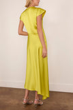 Tanya Taylor Violeta Dress in Chartreuse